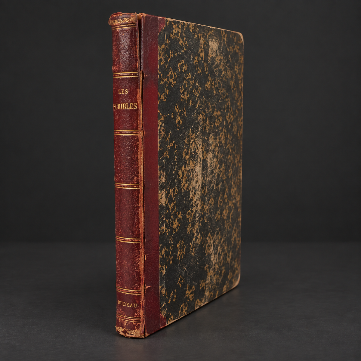Complete 2-volume set of "Les Misérables" by Victor Hugo. First New York edition in French, 1862. Antique. Shows signs of age.