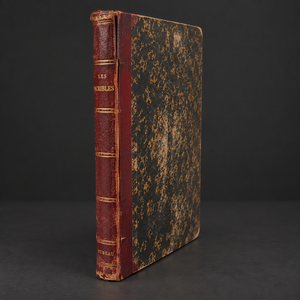 Complete 2-volume set of "Les Misérables" by Victor Hugo. First New York edition in French, 1862. Antique. Shows signs of age.