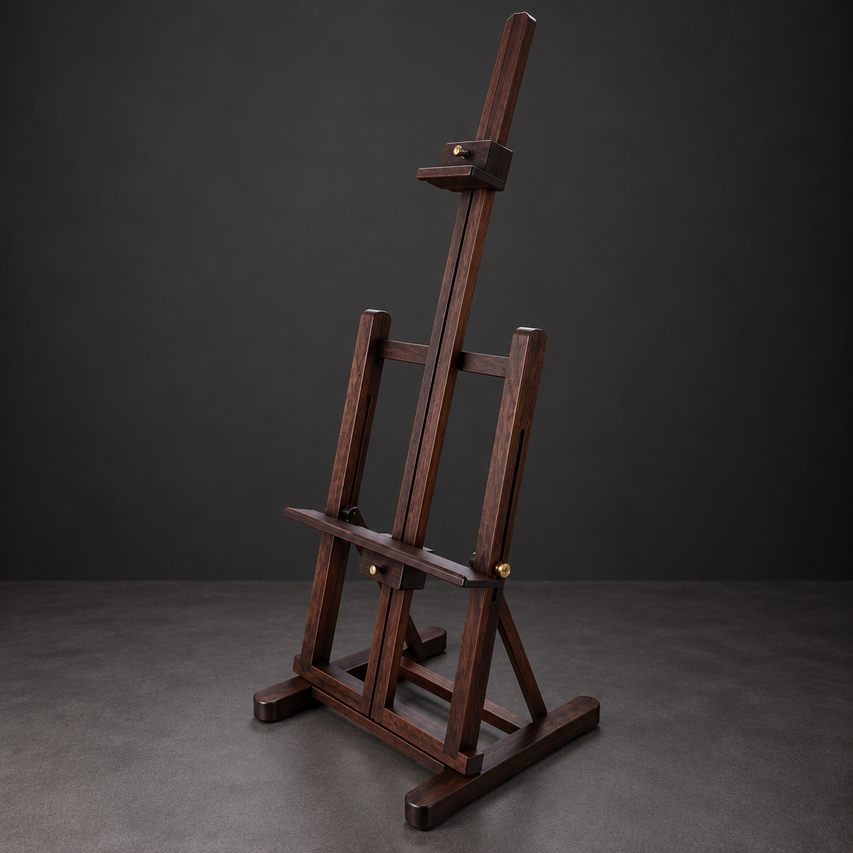 Medium brown lectern. Pink eucalyptus wood. New.