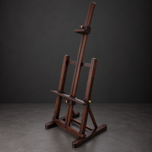 Medium brown lectern. Pink eucalyptus wood. New.