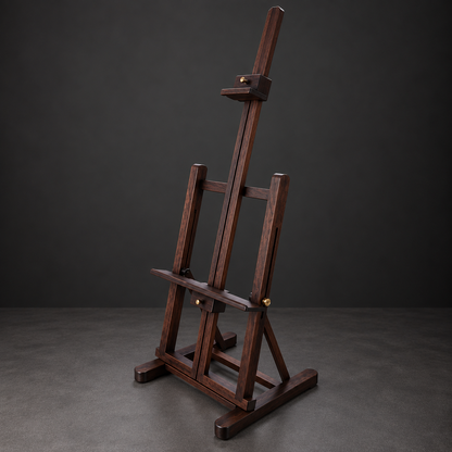 Medium brown lectern. Pink eucalyptus wood. New.