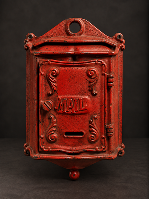 Cast iron mailbox. Ca. 1930. Vintage.